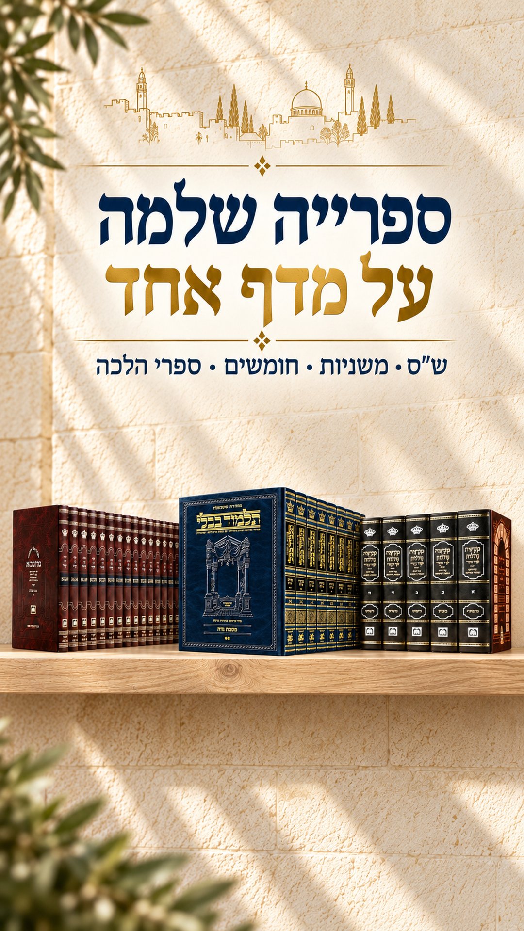 ספרייה שלמה, על מדף אחד