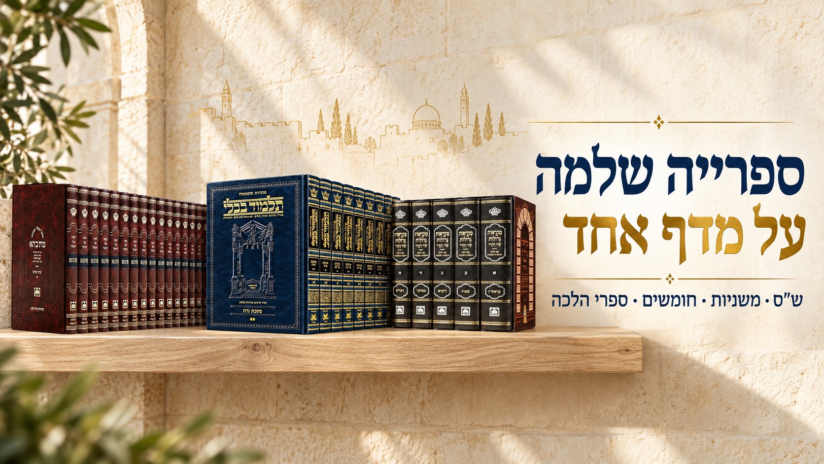 ספרייה שלמה, על מדף אחד